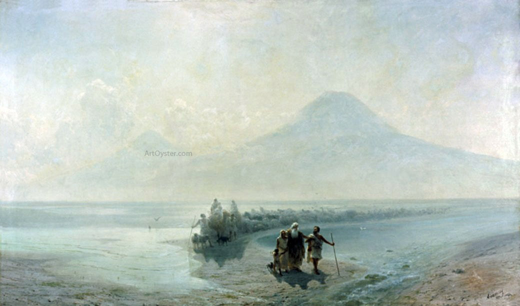 Ivan Constantinovich Aivazovsky Dejection of Noah from Mountain Ararat - Canvas Print
