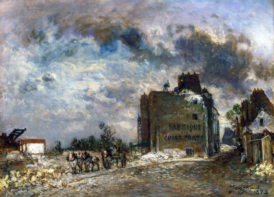 Johan Barthold Jongkind Demolition of the Rue des Franes-Bourgeois - Canvas Print