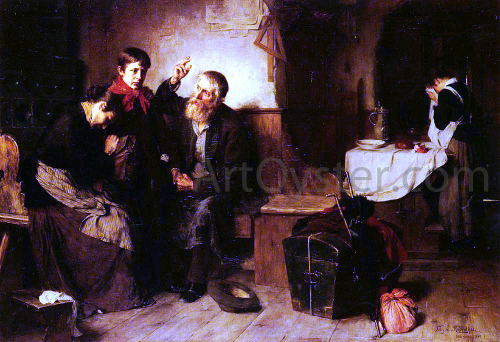 Toby Edward Rosenthal Depart De La Famille - Canvas Print