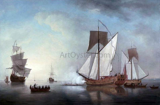Samuel Scott Departure from England of Francis, Duke of Lorraine, 1731 - Canvas Print