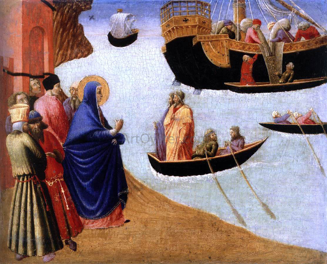 Pietro Di Giovanni d'Ambrogio Departure of St Augustin - Canvas Print