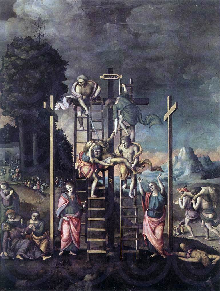 II Francesco Ubertini Bacchiacca Deposition - Canvas Print