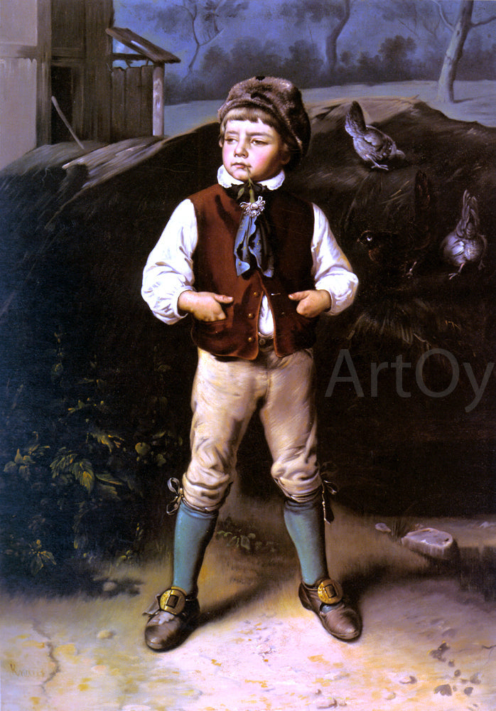 Ludwig Knaus Der Dorfprinz - Canvas Print