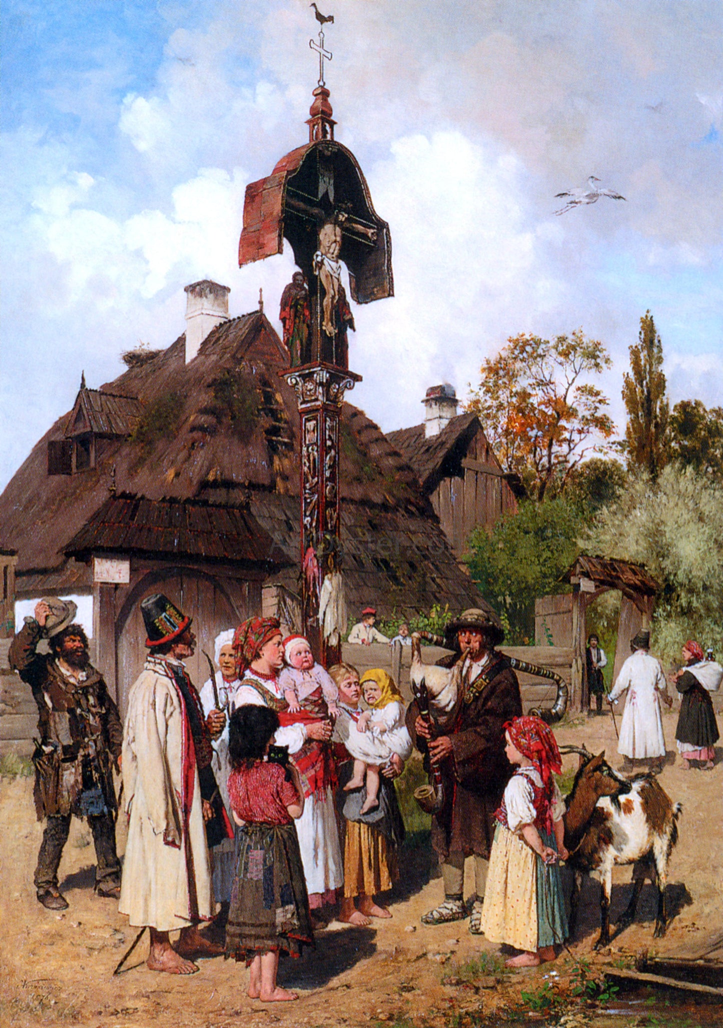 Anton Kozakiewicz Der Dudelsackpfeifer - Canvas Print