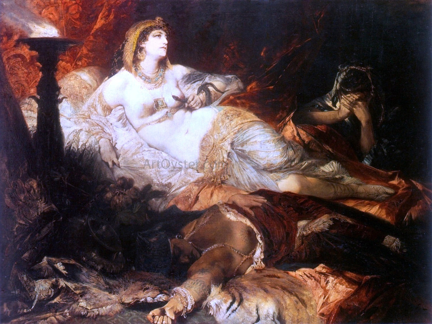 Hans Makart Der Tod der Kleopatra - Canvas Print