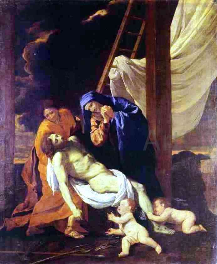 Nicolas Poussin Descend from the Cross - Canvas Print