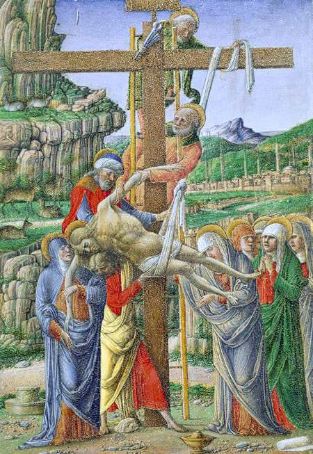 Girolamo Da cremona Descent from the Cross - Canvas Print