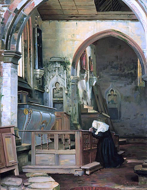 Paul Peel Devotion - Canvas Print