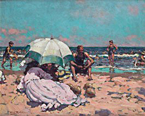 Alberto Pla Y Rubio Dia de Playa - Canvas Print