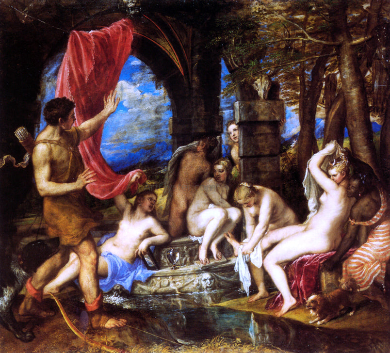 Titian Diana and Actaeon - Canvas Print