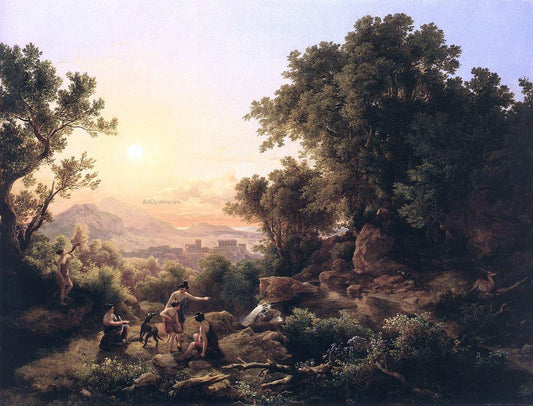 The Elder Karoly Marko Diana at the Hunt (Hunting Nymphs) - Canvas Print