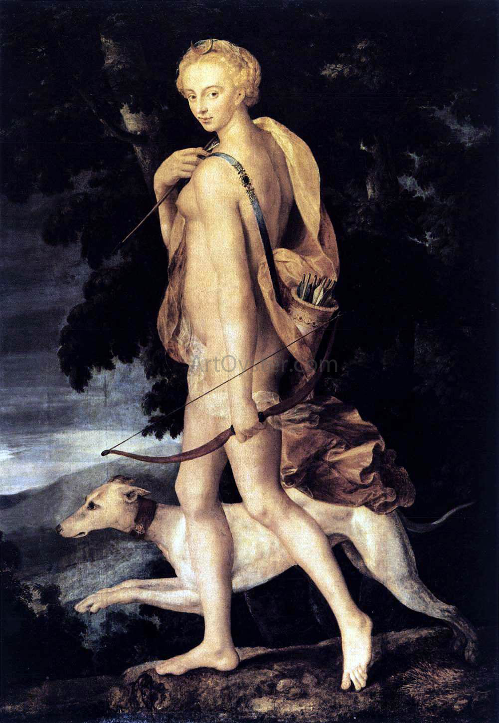 Masters of the Fontainebleau School Diana Huntress - Canvas Print
