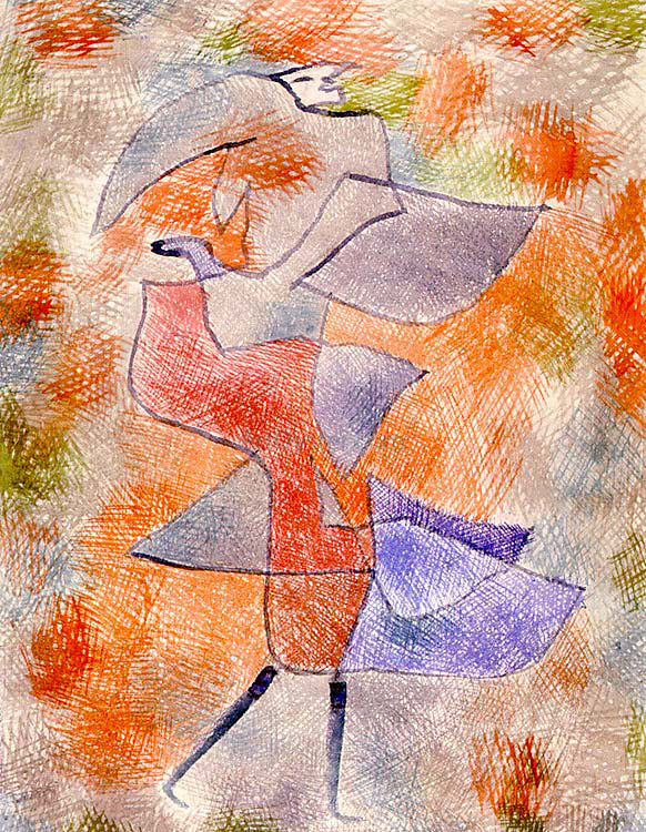 Paul Klee Diana in the Autumn Wind - Canvas Print