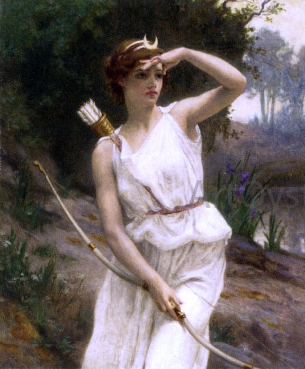 Guillaume Seignac Diana, the Huntress - Canvas Print