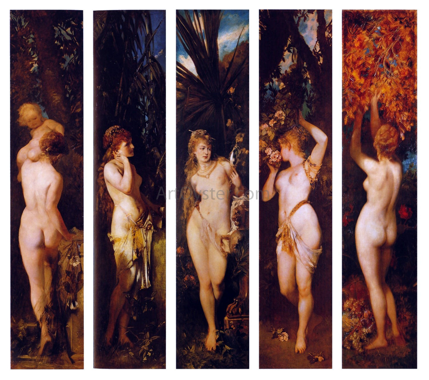 Hans Makart Die fanf Sinne - Canvas Print