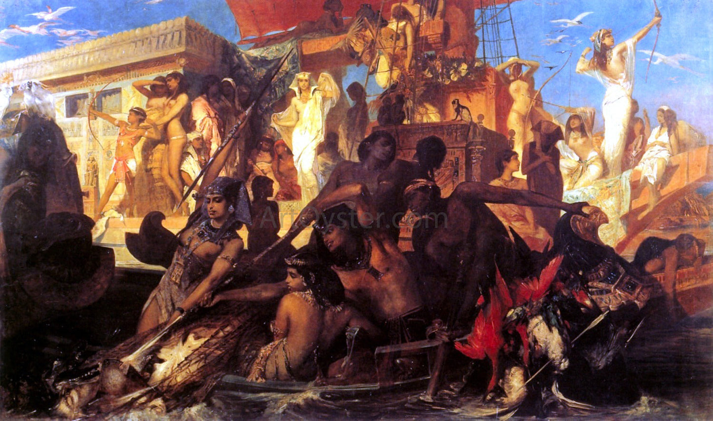 Hans Makart Die Niljagd der Kleopatra - Canvas Print