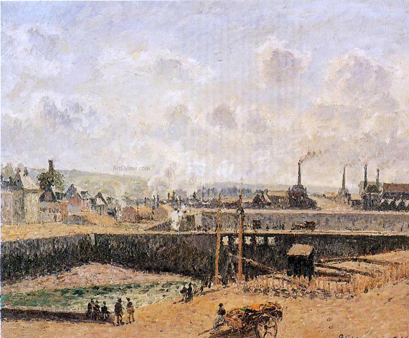 Camille Pissarro Dieppe, Dunquesne Basin, Low Tide, Sun, Morning - Canvas Print