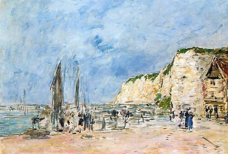Eugene-Louis Boudin Dieppe, the Pollet Cliffs - Canvas Print