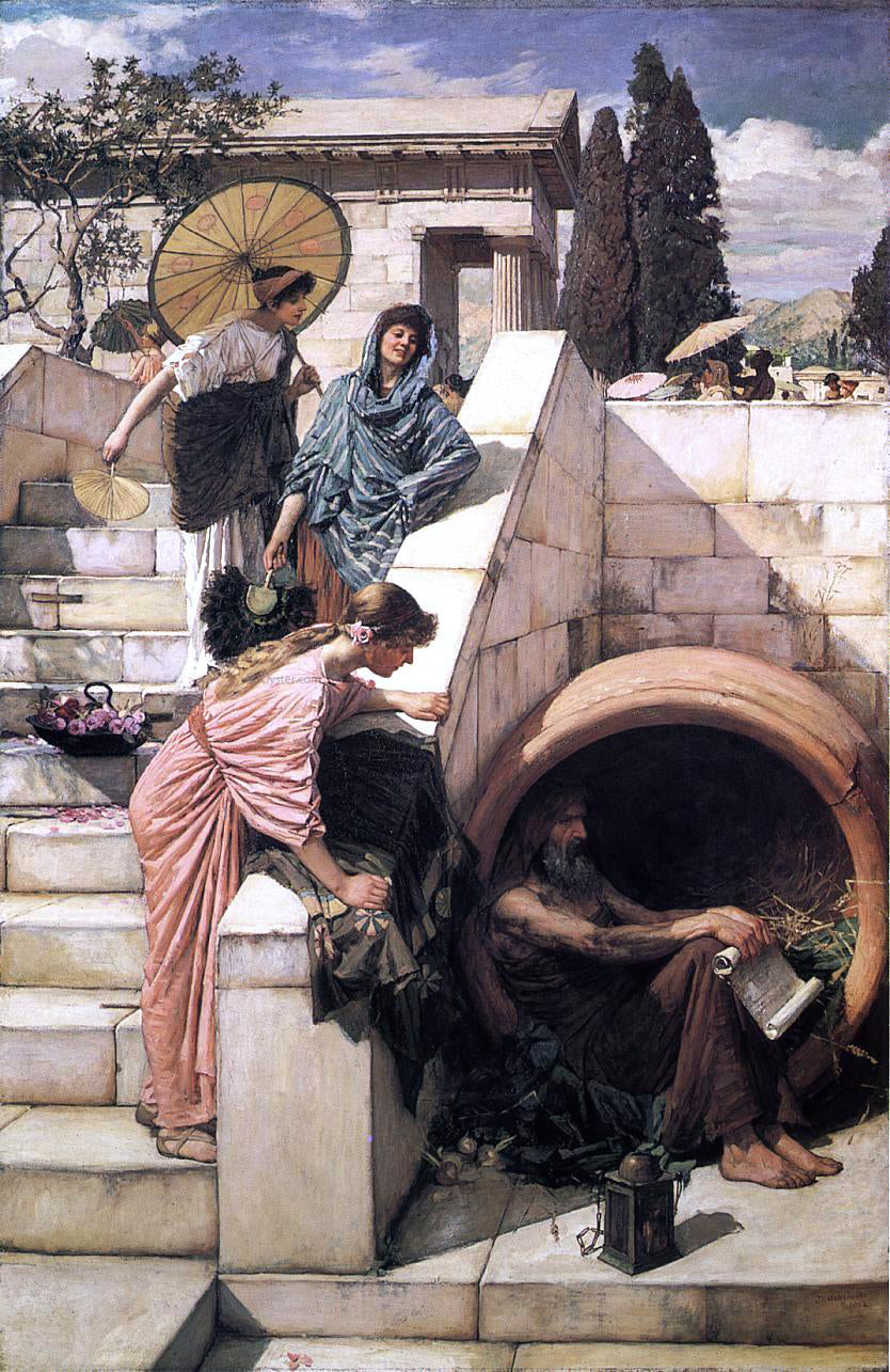 John William Waterhouse Diogenes - Canvas Print