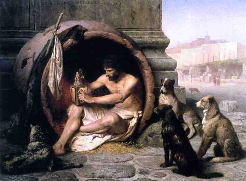 Jean-Leon Gerome Diogenes - Canvas Print