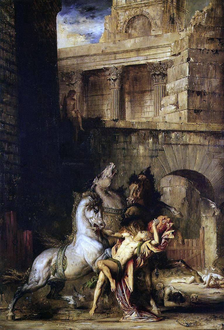 Gustave Moreau Diomedes Devoured by His Horses - Canvas Print