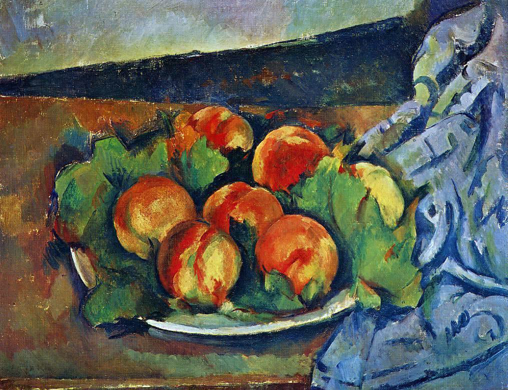 Paul Cezanne Dish of Peaches - Canvas Print