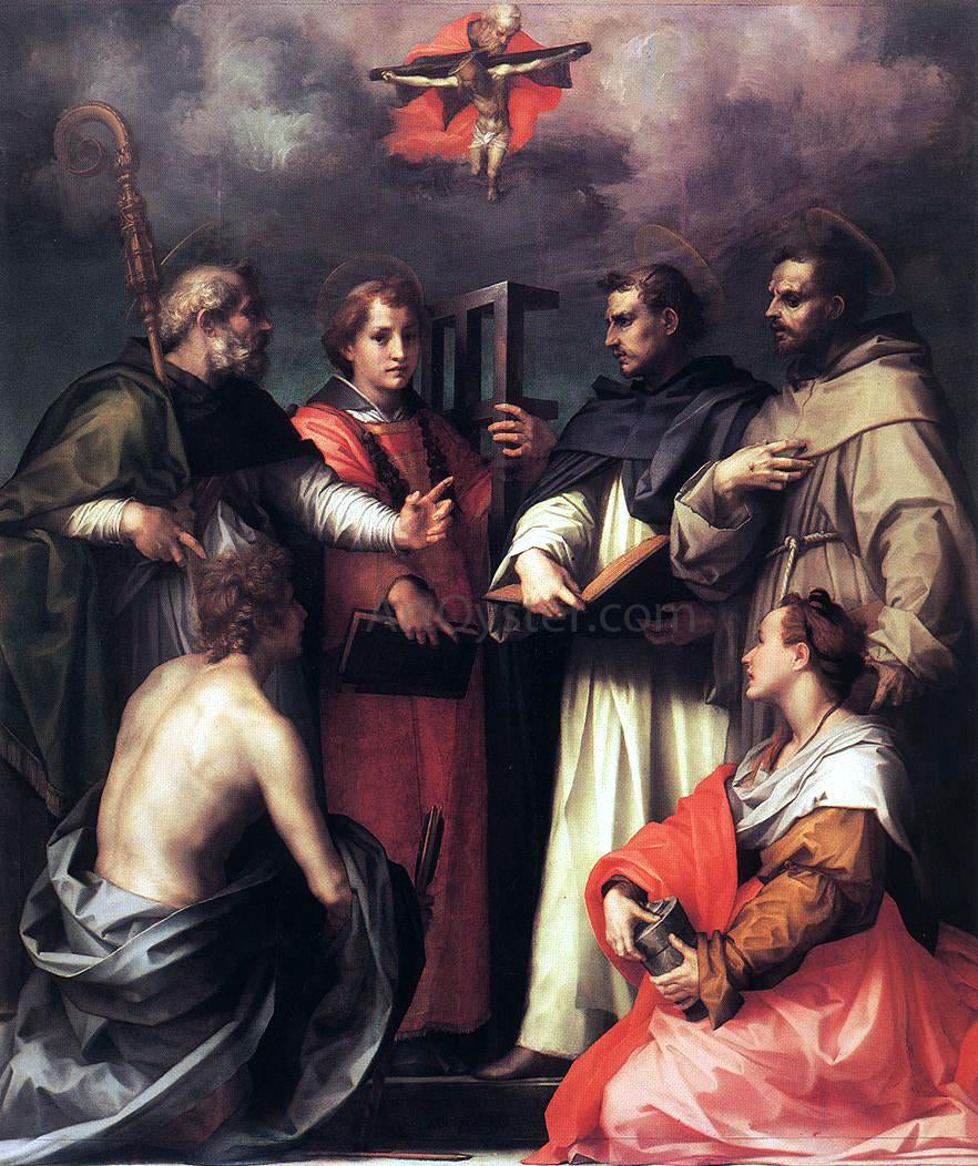 Andrea del Sarto Disputation over the Trinity - Canvas Print