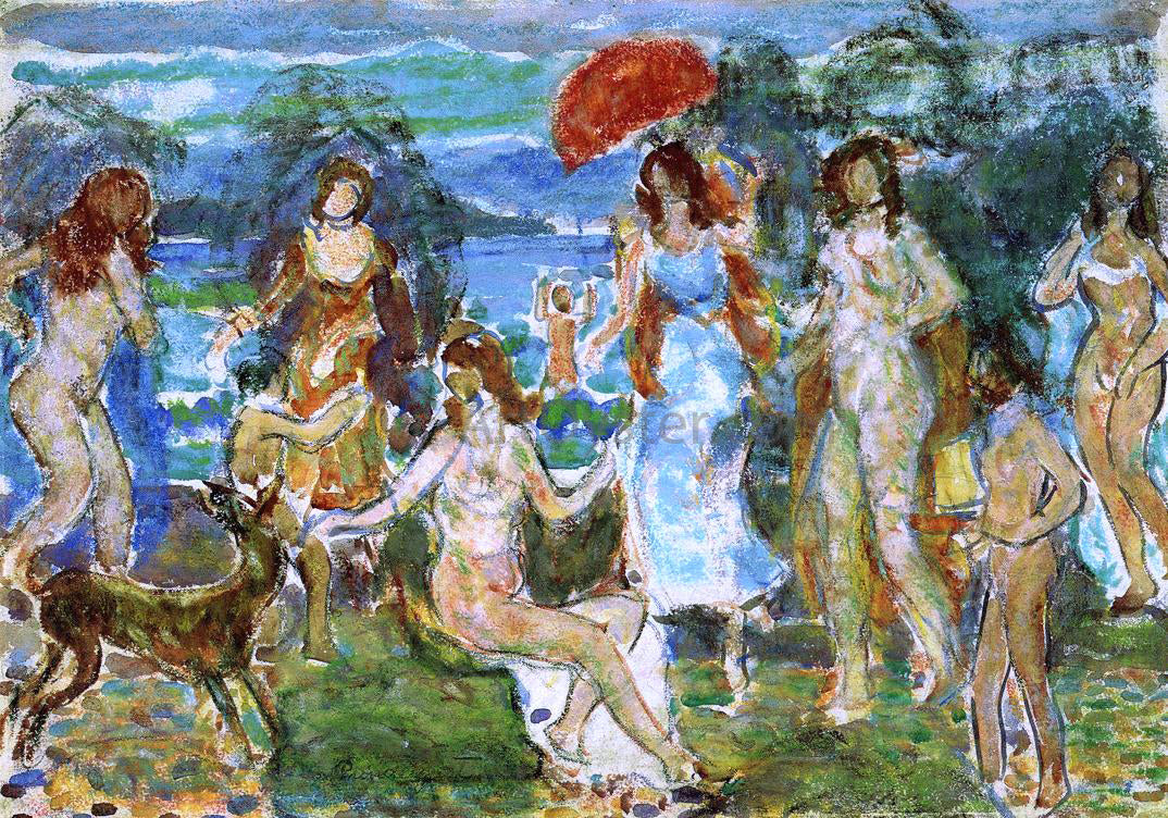 Maurice Prendergast Distance Hills, Maine - Canvas Print