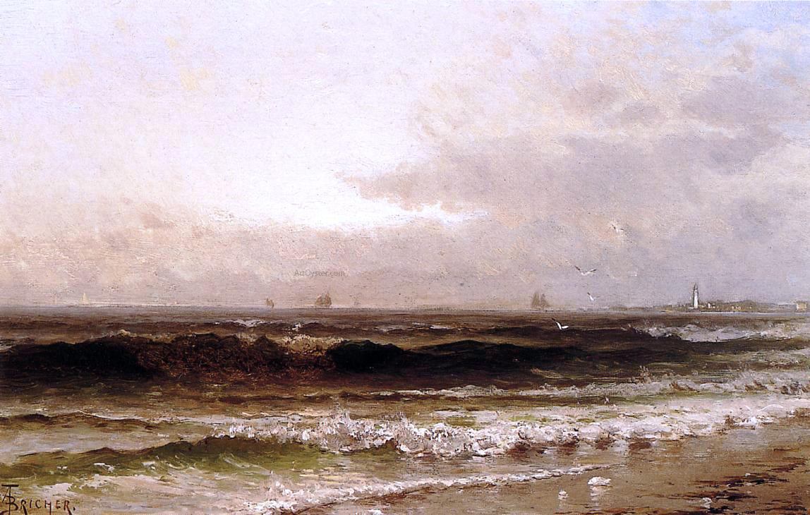 Alfred Thompson Bricher Distant Beacon - Canvas Print