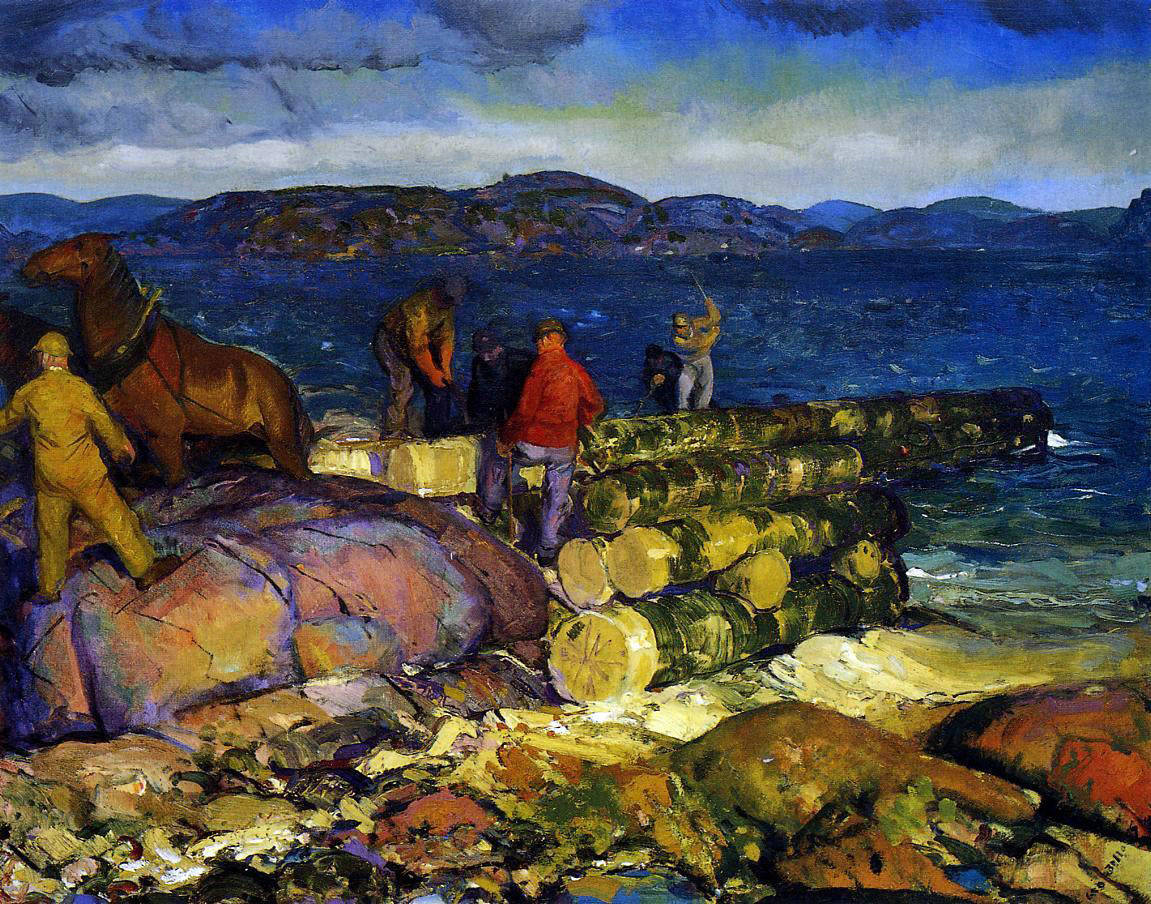 George Wesley Bellows Dock Builders - Canvas Print