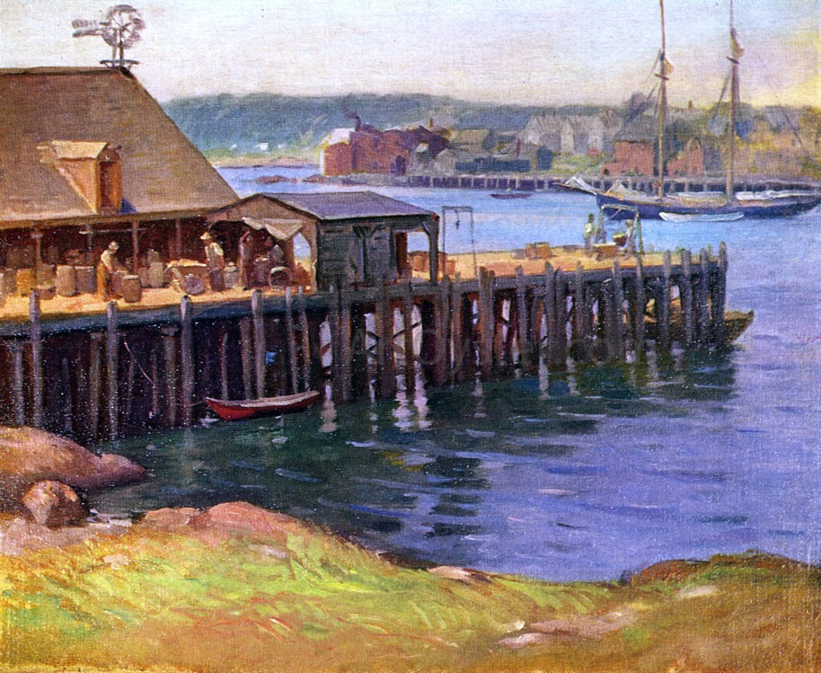 Frank Duveneck Dock Workers, Gloucester - Canvas Print