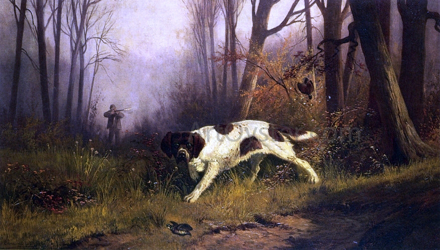 Edmond H Osthaus Dog with Hunter - Canvas Print