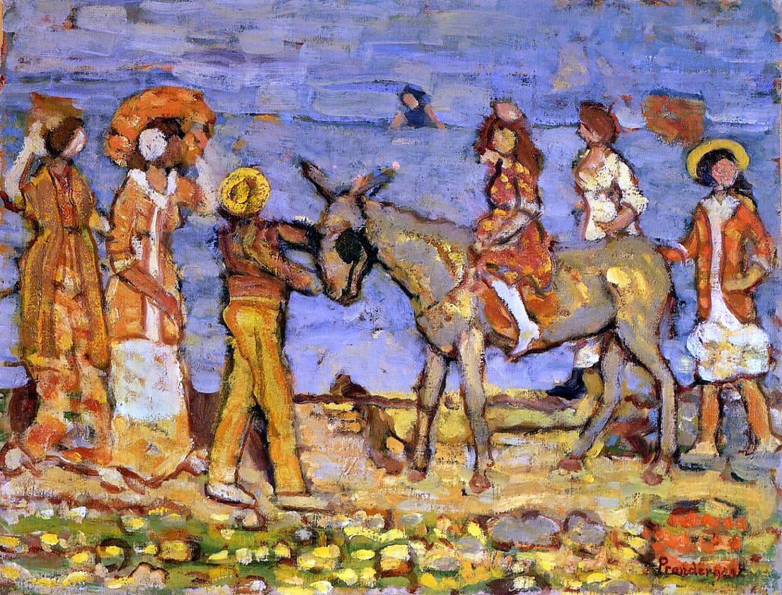 Maurice Prendergast Donkey Rider - Canvas Print