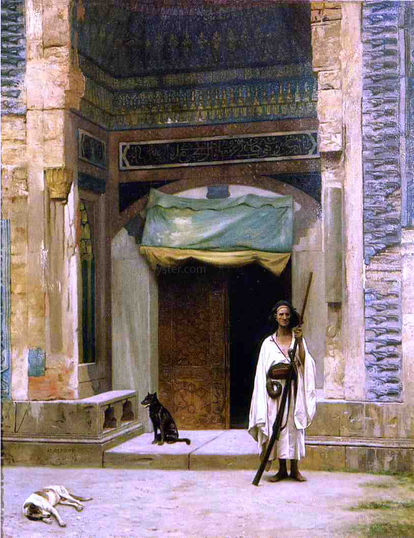 Jean-Leon Gerome Door of the Green Mosque - Canvas Print