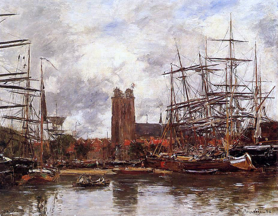 Eugene-Louis Boudin Dordrecht, View of the Port - Canvas Print