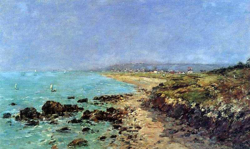 Eugene-Louis Boudin Douarnenez, the Shore and the Bay - Canvas Print