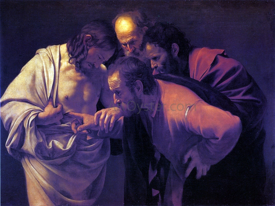 Caravaggio Doubting Thomas - Canvas Print