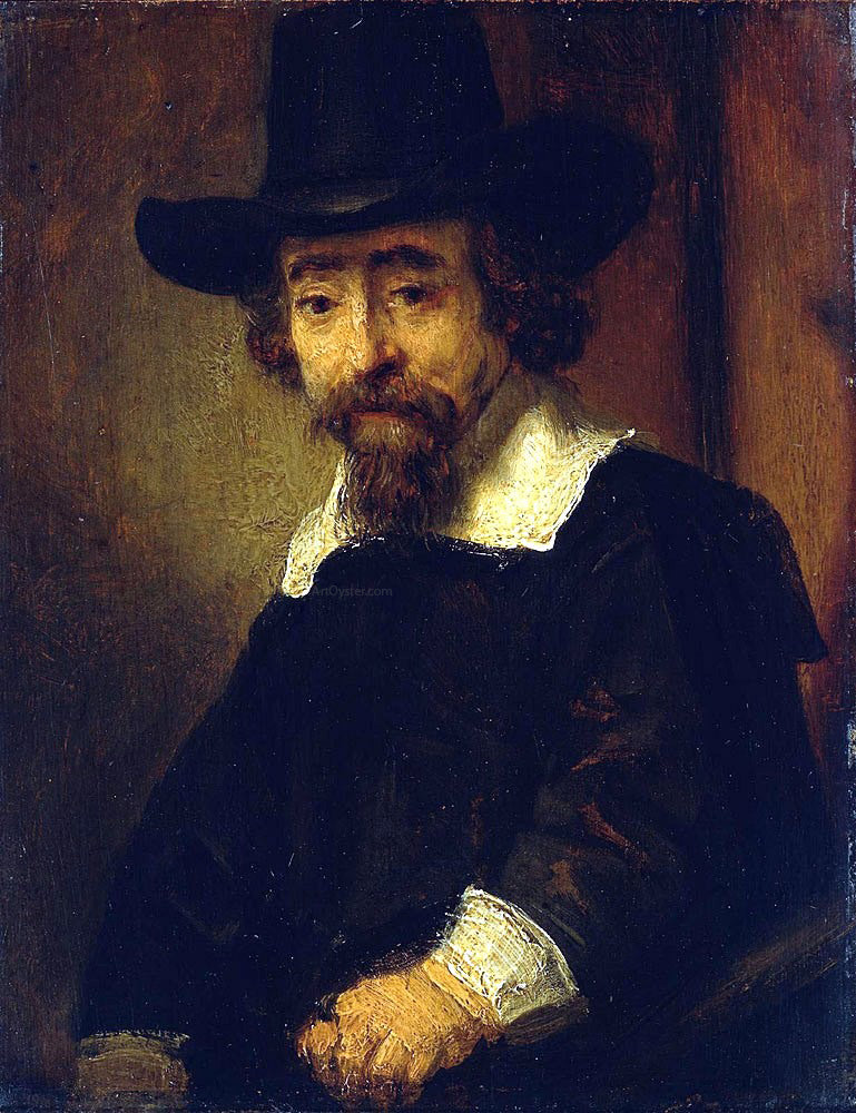 Rembrandt Van Rijn Dr Ephraim Bueno, Jewish Physician and Writer - Canvas Print