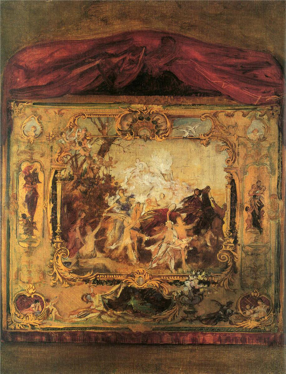 Gustav Klimt Draft of a a Theater Curtain - Canvas Print