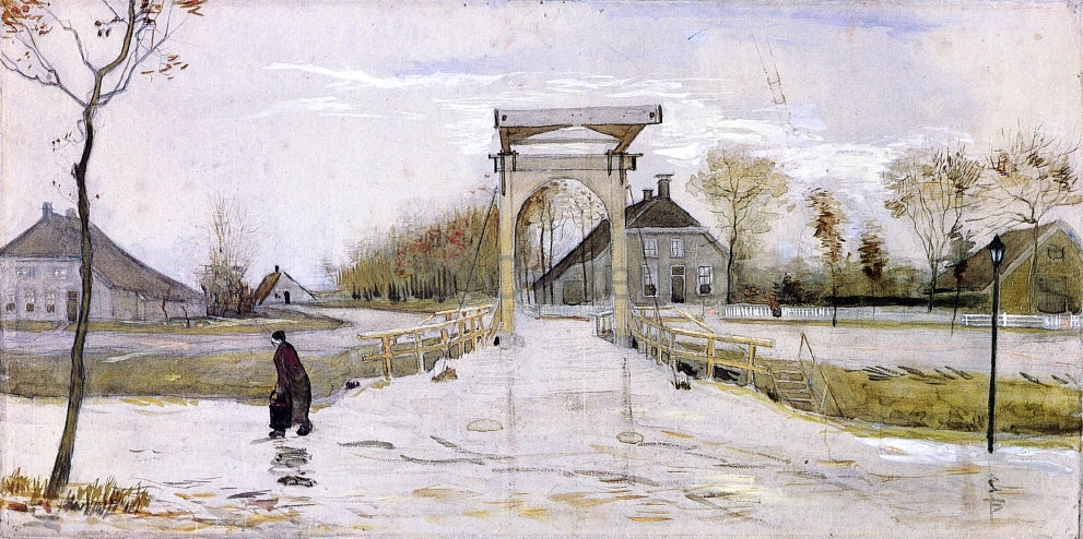 Vincent Van Gogh Drawbridge in Nieuw-Amsterdam - Canvas Print