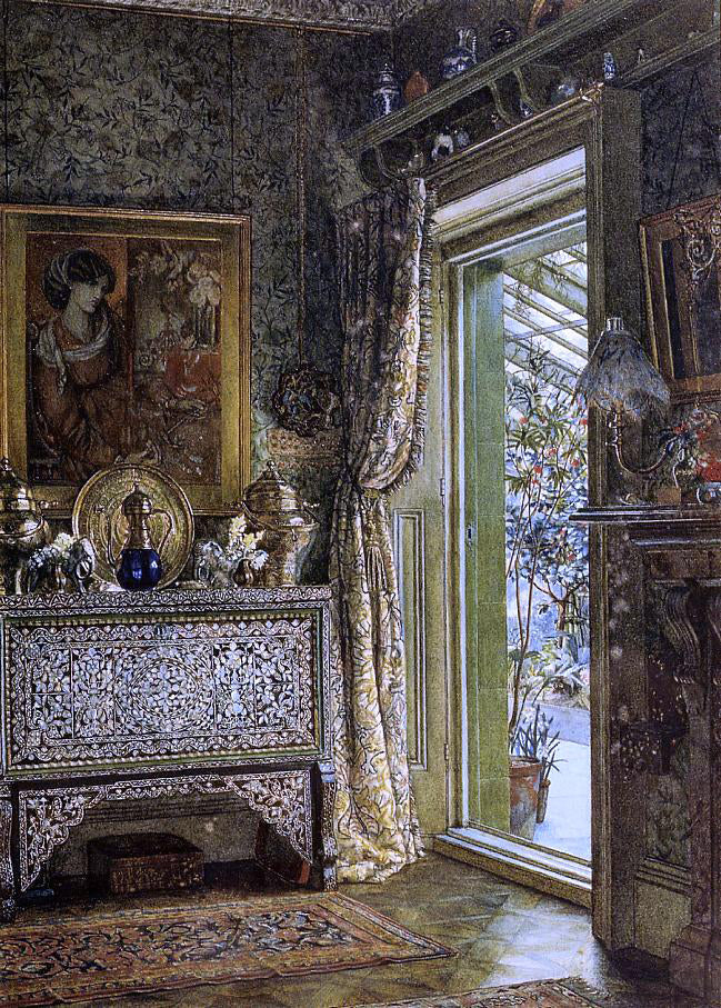 Sir Lawrence Alma-Tadema Drawing Room, Holland Park - Canvas Print