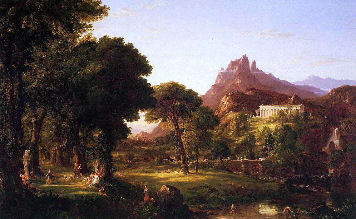 Thomas Cole Dream of Arcadia - Canvas Print