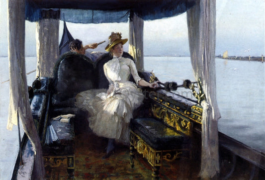 Ralph Wormsley Curtis Drifting on the Lagoon (also known as View at Venice) - Canvas Print