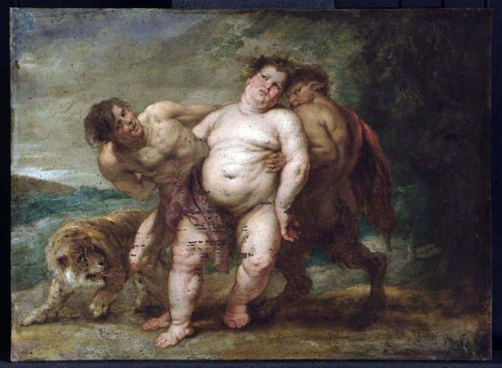 Peter Paul Rubens Drunken Bacchus with Faun and Satyr - Canvas Print
