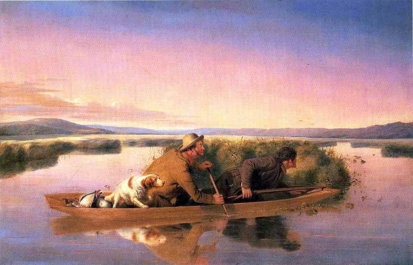 William Tylee Ranney Duck Hunters on the Hoboken Marshes - Canvas Print