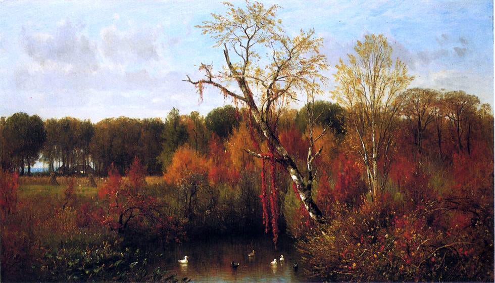Thomas Worthington Whittredge The Duck Pond - Canvas Print