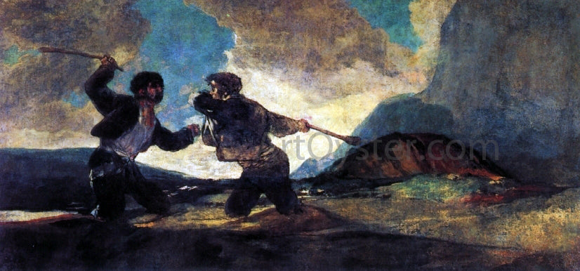 Francisco Jose de Goya Y Lucientes Duel with Cudgels - Canvas Print