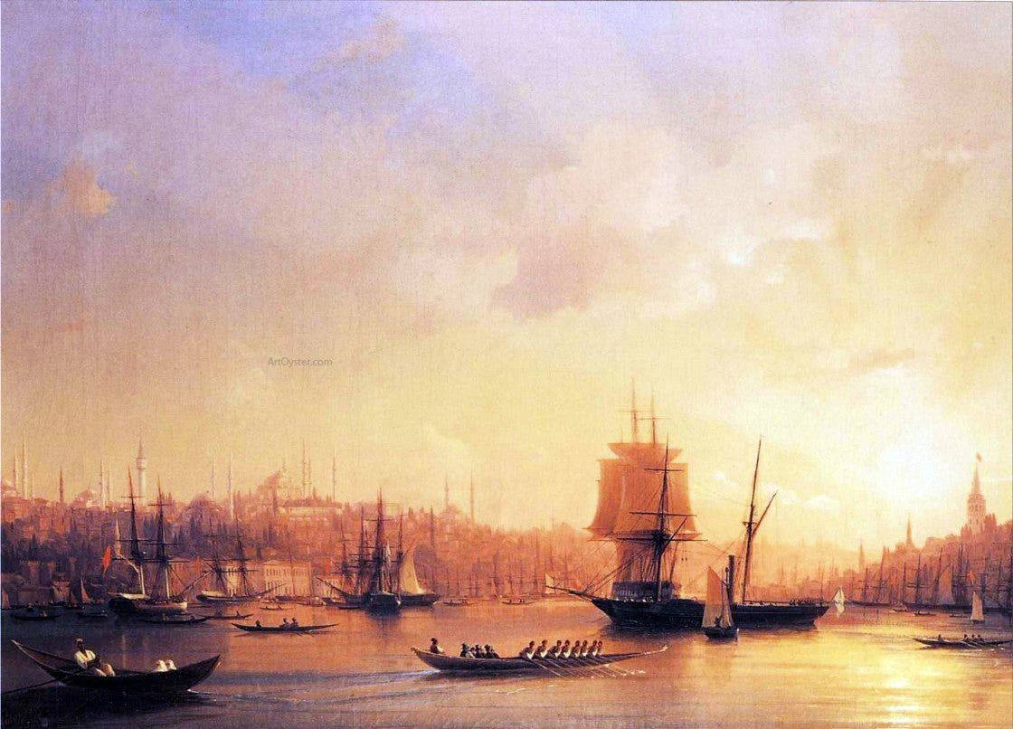 Ivan Constantinovich Aivazovsky Dusk on the Golden Horn - Canvas Print