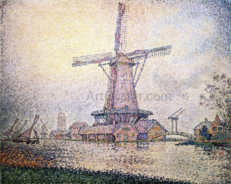 Paul Signac Dutch Mill at Edam - Canvas Print