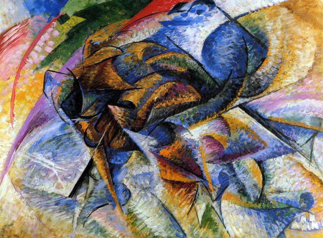 Umberto Boccioni Dynamism of a Biker - Canvas Print